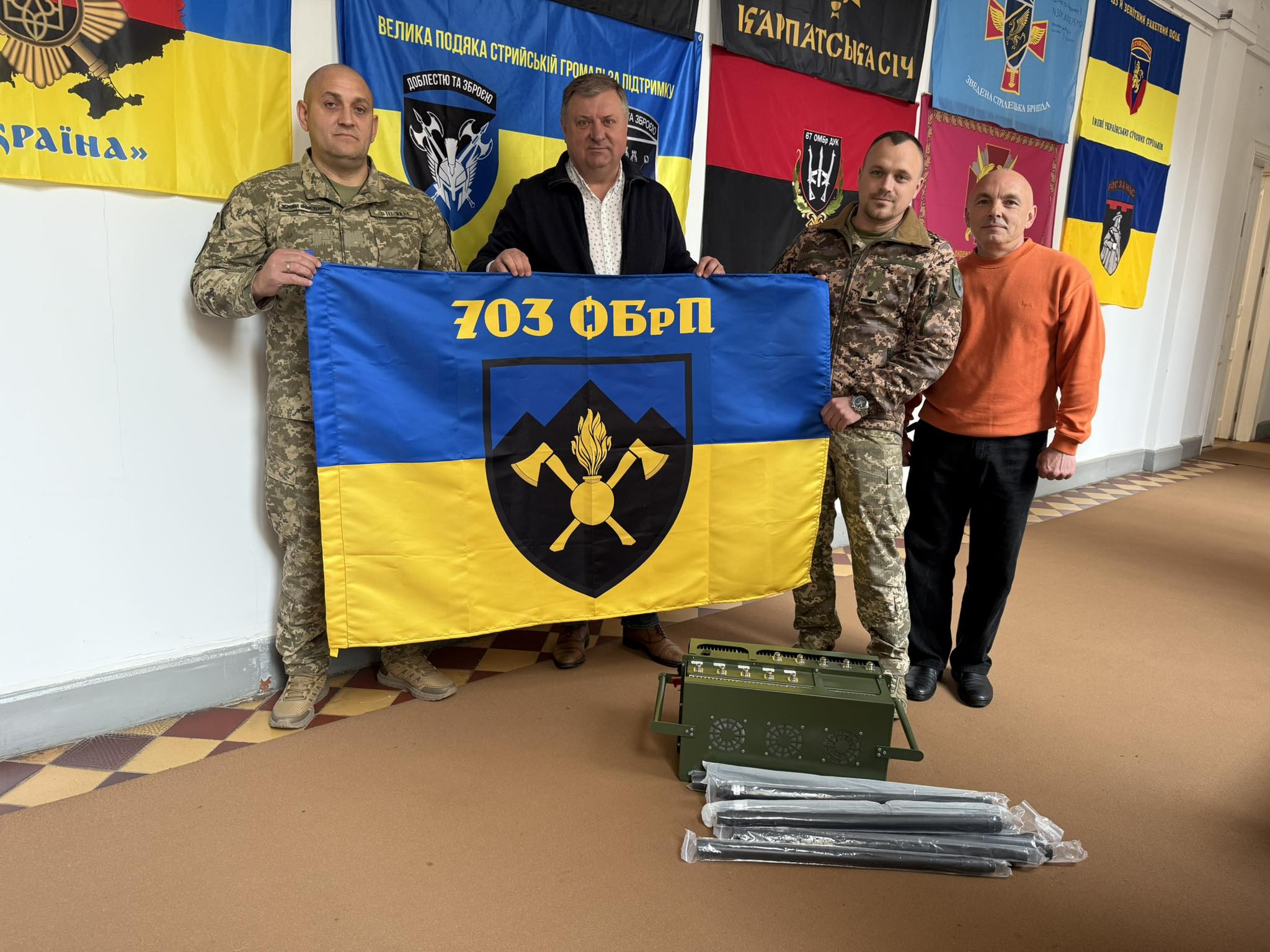 703 окрема бригада підтримки сьогодні забрала РЕБ «Говерла+10.70», який по запиту придбала Стрийська міська рада