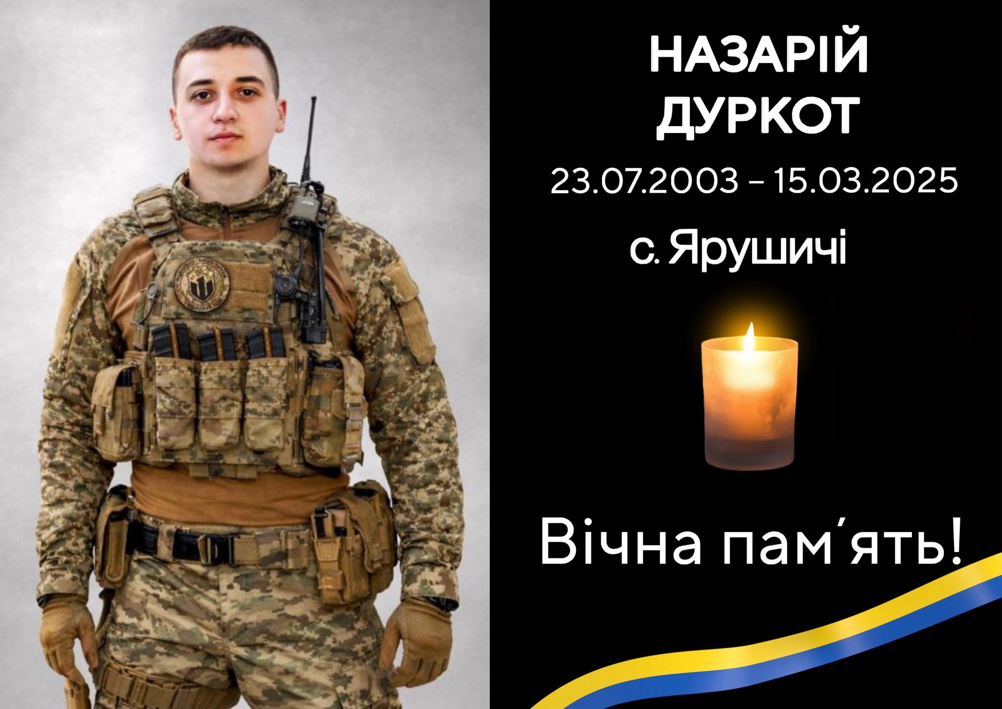 Повертається назавжди додому захисник НАЗАРІЙ ДУРКОТ