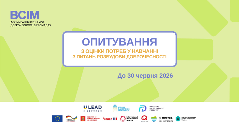 Опитування у межах проєкту «ВСІМ. Формування культури доброчесності в громадах»